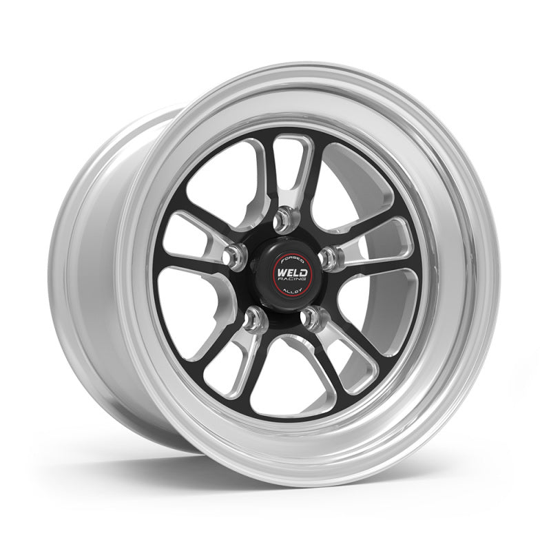 Weld S70 RT-S 15x10in / 5x120.65 BP / 5.5in. BS - Black Center - Polished Shell Wheel