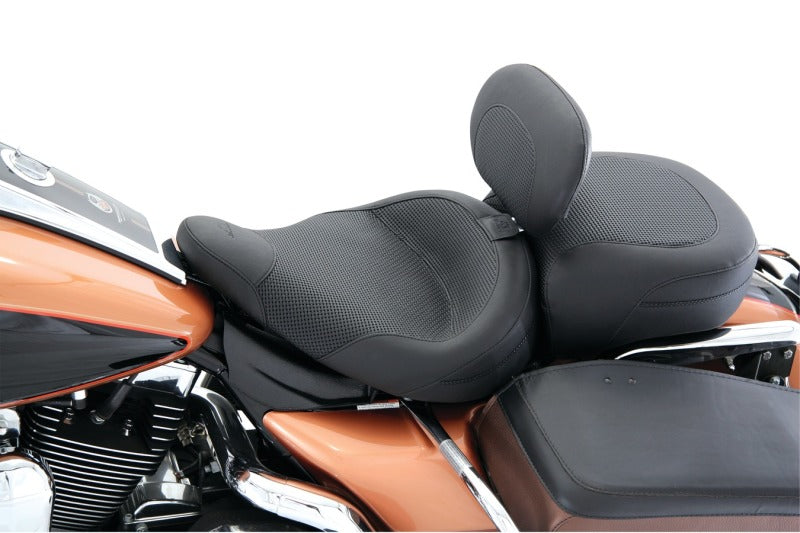 Mustang Motorcycle Mustang 83-21 Harley Electra Glide,Rd King Police Std Tour Solo Seat w/DBR Textured - Black