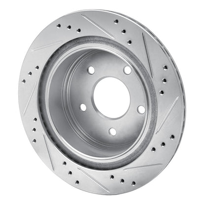 R1 Concepts R1 02-25 Infiniti G35 Rear Left Drilled & Slotted Silver Brake Rotor