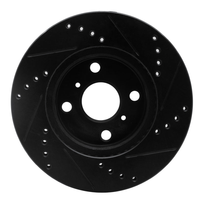 R1 Concepts R1 06-19 Scion IQ Front Left Drilled & Slotted Black Brake Rotor