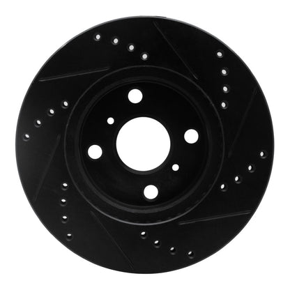 R1 Concepts R1 06-19 Scion IQ Front Left Drilled & Slotted Black Brake Rotor