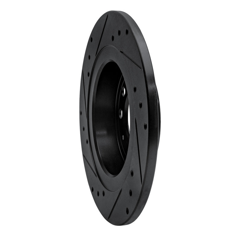 R1 Concepts R1 06-10 Pontiac Solstice Rear Right Drilled & Slotted Black Brake Rotor
