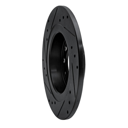 R1 Concepts R1 06-10 Pontiac Solstice Rear Right Drilled & Slotted Black Brake Rotor