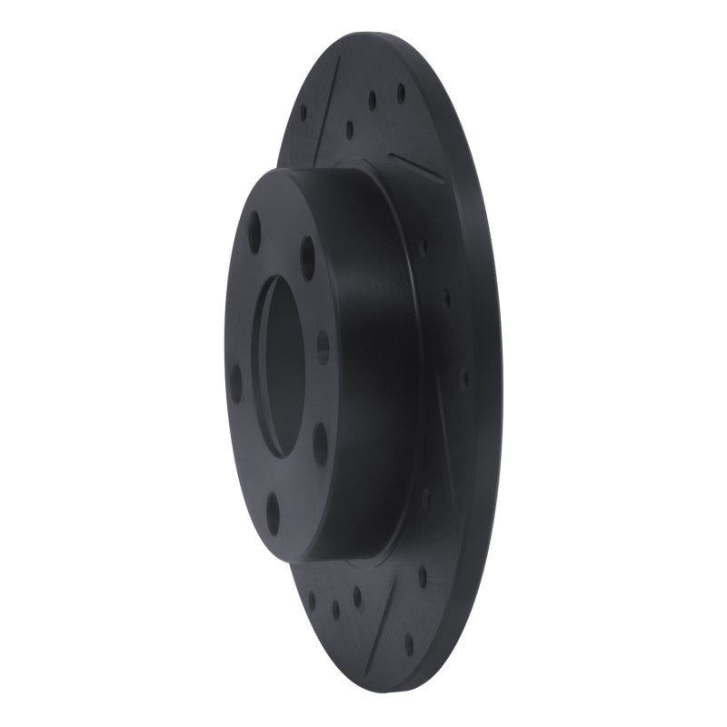 R1 Concepts R1 02-06 Audi A4 (USA/Canada) Rear Left Drilled & Slotted Black Brake Rotor