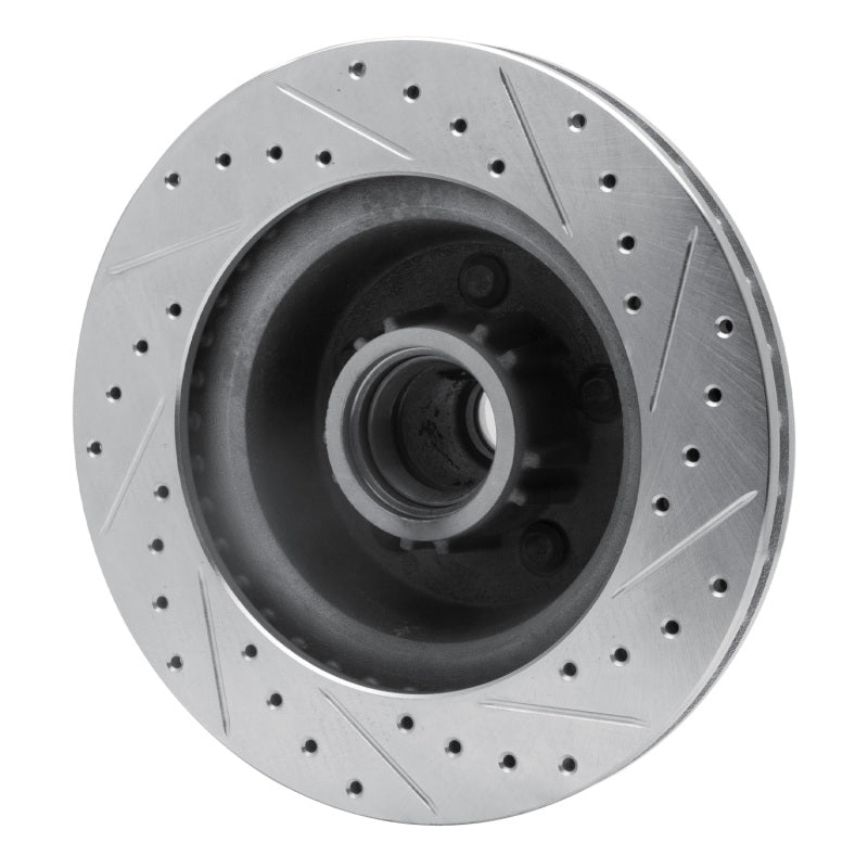 R1 Concepts R1 76-81 Chrysler Newport Front Left Drilled & Slotted Silver Brake Rotor