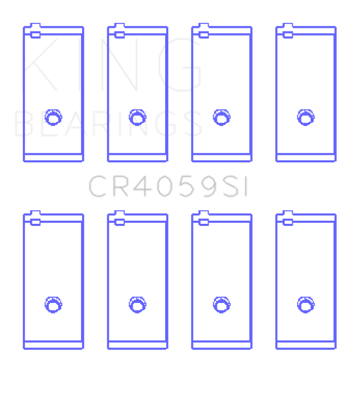 King Engine Bearings General Motors 138Ci 2.3L L40/Ld2 16V (Size +0.50mm) Connecting Rod Bearing Set