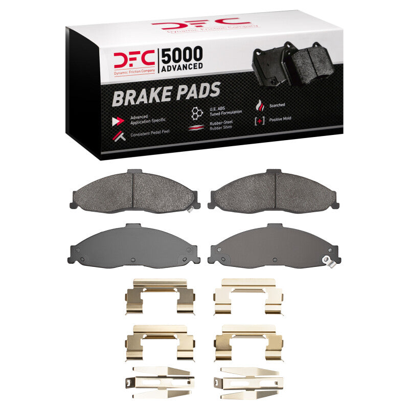 DFC 98-02 Chevrolet Camaro Front 5000 Advanced Semi Metallic Brake Pads and Hardware Kit