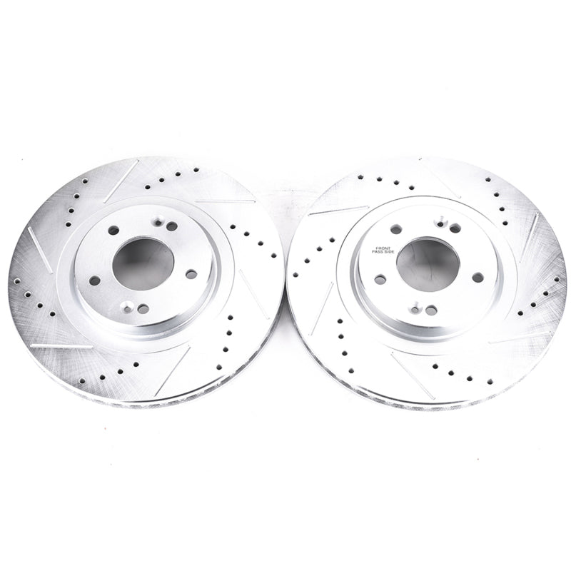 PowerStop Power Stop 13-18 Hyundai Santa Fe Sport Front Evolution Drilled & Slotted Rotors - Pair