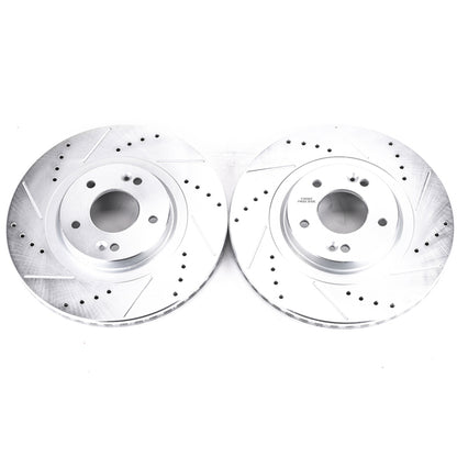 PowerStop Power Stop 13-18 Hyundai Santa Fe Sport Front Evolution Drilled & Slotted Rotors - Pair