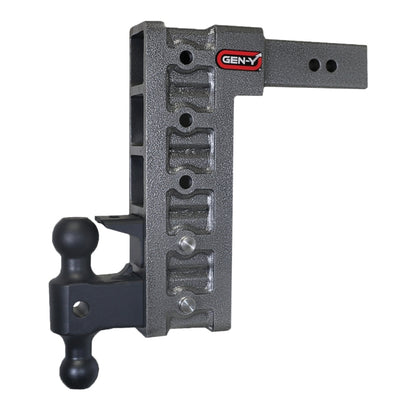 GEN-Y Hitch Gen-Y Mega Duty 2.5in Shank 12in Drop 3K TW 21K Hitch w/GH-061 Dual-Ball/GH-062 Pintle Lock