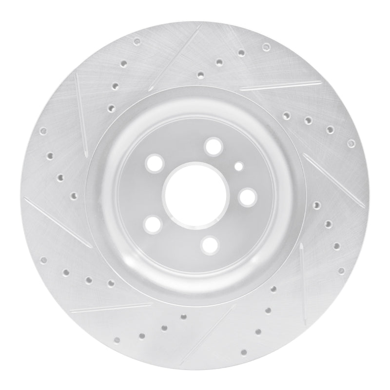 R1 Concepts R1 15-21 Ford Fusion Front Right Drilled & Slotted Silver Brake Rotor