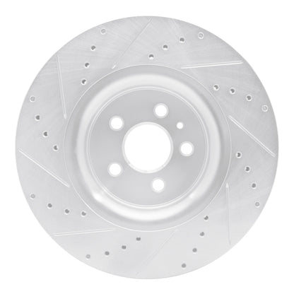 R1 Concepts R1 15-21 Ford Fusion Front Right Drilled & Slotted Silver Brake Rotor