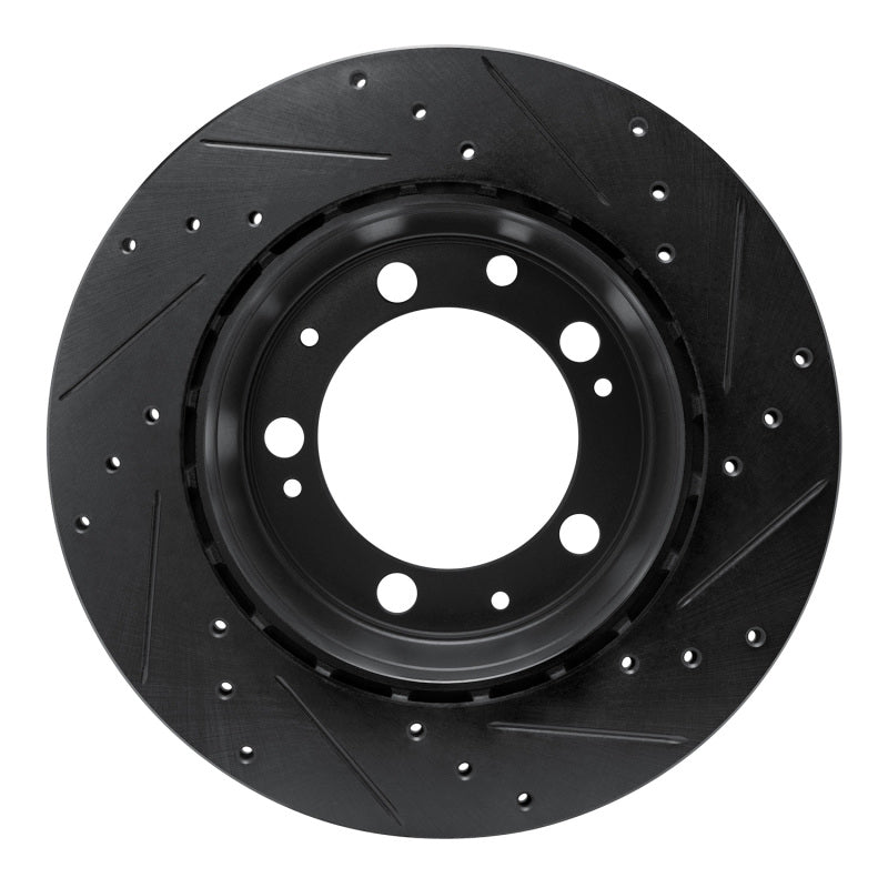R1 Concepts R1 86-95 Porsche 928 Rear Left Drilled & Slotted Black Brake Rotor