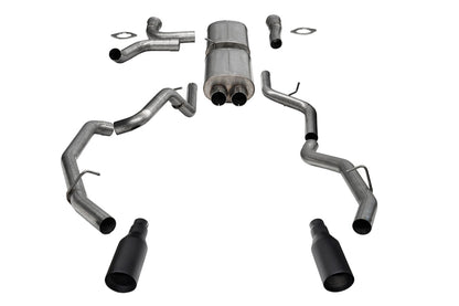CORSA Performance Corsa 25-26 RAM 1500 RHO Crew Cab 3.0L Turbo Cat-Back Dual Rear Exit w/ 5in Single Black Pro Series