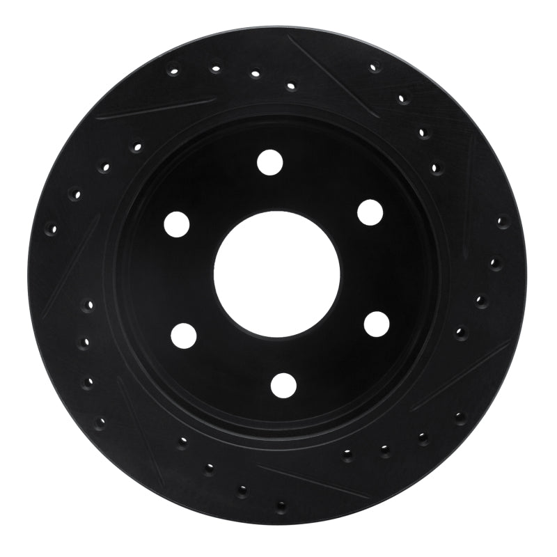 R1 Concepts R1 1988-2000 Cadillac Escalade Front Left Drilled & Slotted Black Brake Rotor