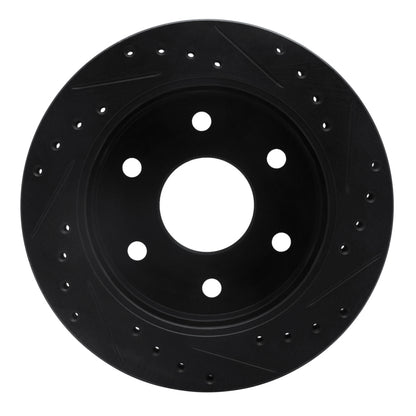 R1 Concepts R1 1988-2000 Cadillac Escalade Front Left Drilled & Slotted Black Brake Rotor
