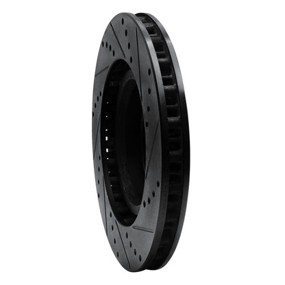 R1 Concepts R1 92-02 Dodge Viper Front Left Drilled & Slotted Black Brake Rotor