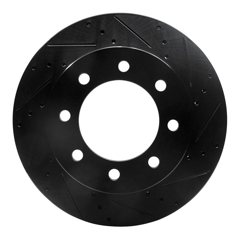 R1 Concepts R1 03-08 Dodge Ram 3500 Front Right Drilled & Slotted Black Brake Rotor
