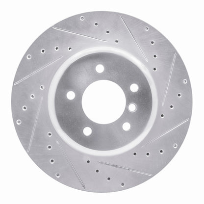 R1 Concepts R1 11-16 BMW Z4 Front Right Drilled & Slotted Silver Brake Rotor
