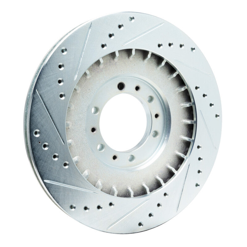 R1 Concepts R1 98-04 Mitsubishi Montero Sport (USA/Canada) Front Right Drilled & Slotted Silver Brake Rotor