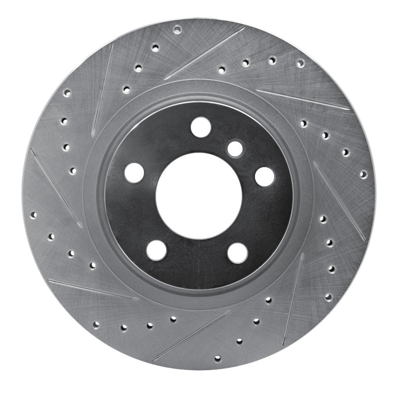 R1 Concepts R1 11-18 BMW X3 Rear Left Drilled & Slotted Silver Brake Rotor