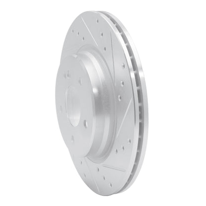 R1 Concepts R1 1998-2009 Chrysler Crossfire Rear Right Drilled & Slotted Silver Brake Rotor