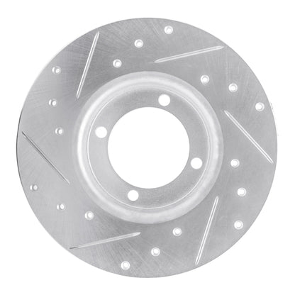 R1 Concepts R1 78-83 Dodge CHALLENGER Front Right Drilled & Slotted Silver Brake Rotor
