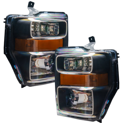 ORACLE Lighting Oracle 08-10 Ford F250/350 LED HL - Black - ColorSHIFT