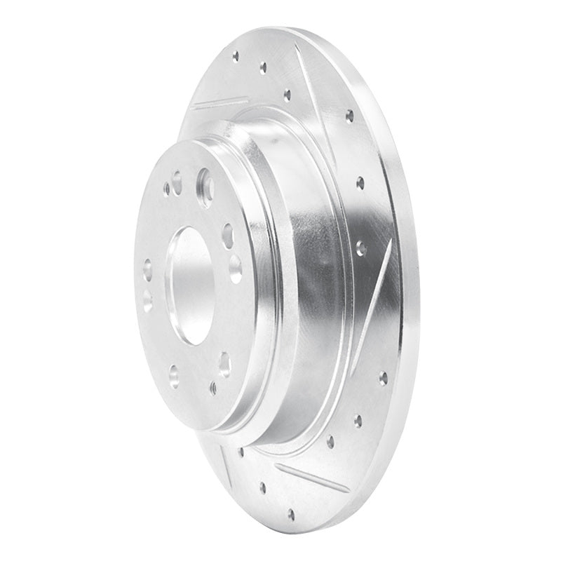R1 Concepts R1 02-04 Acura RL Rear Right Drilled & Slotted Silver Brake Rotor