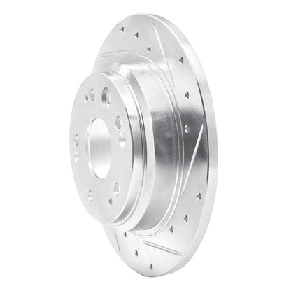 R1 Concepts R1 02-04 Acura RL Rear Right Drilled & Slotted Silver Brake Rotor