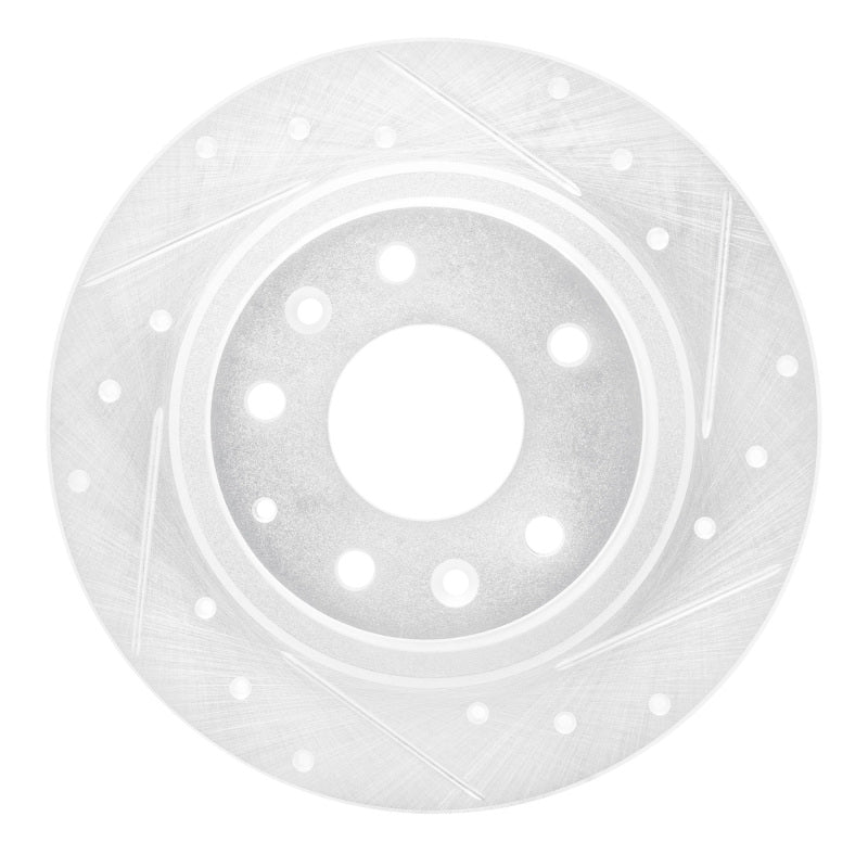 R1 Concepts R1 16-18 Mazda CX-3 Rear Right Drilled & Slotted Silver Brake Rotor