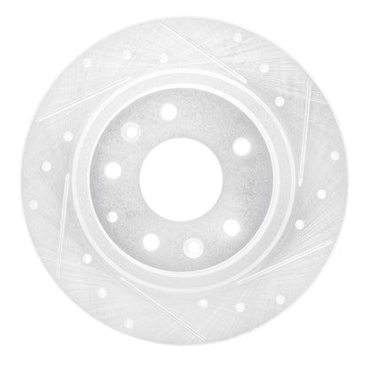 R1 Concepts R1 16-18 Mazda CX-3 Rear Right Drilled & Slotted Silver Brake Rotor