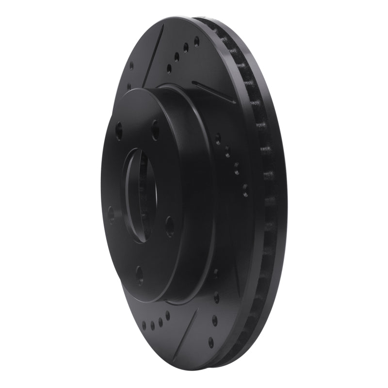 R1 Concepts R1 79-98 Buick Riviera Front/Rear Left Drilled & Slotted Black Brake Rotor