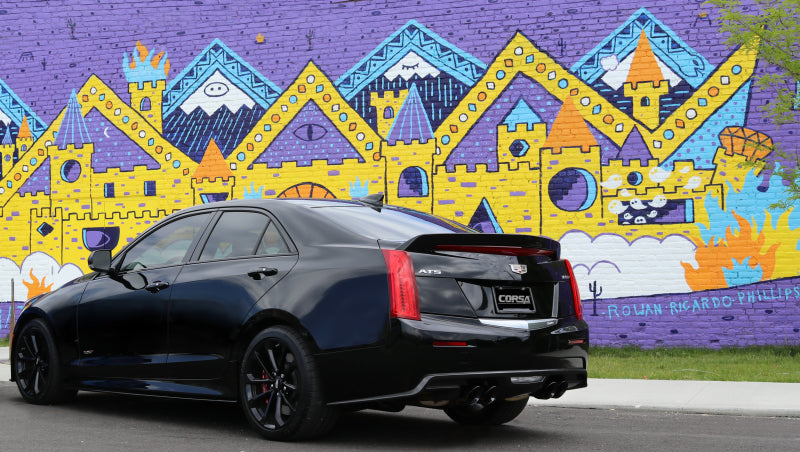 CORSA Performance Corsa 2016-2019 Cadillac ATS-V 3.6T 4in Black Sport Axle-Back Exhaust
