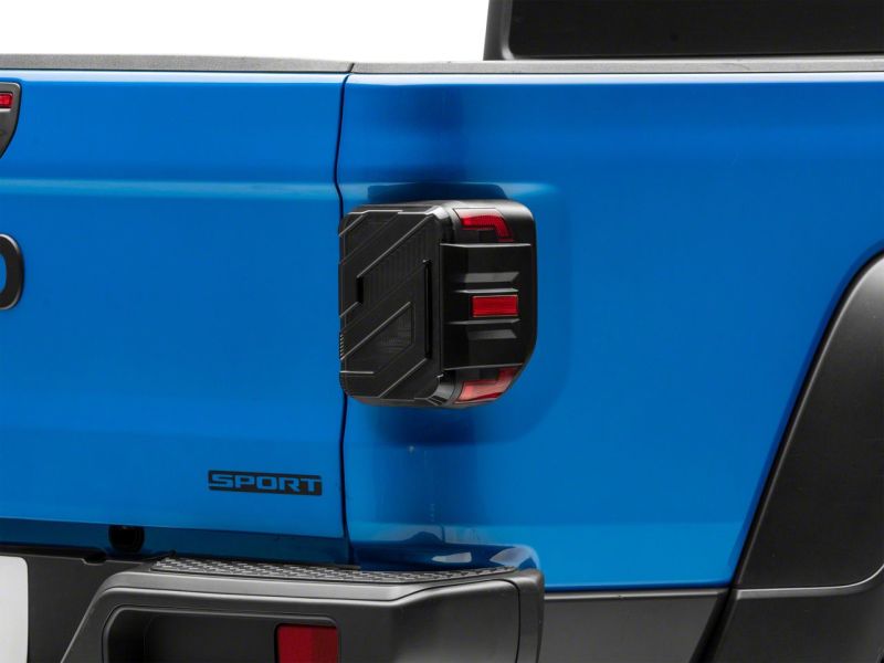 Raxiom 20-23 Jeep Gladiator JT Axial Series LED Tail Lights- Black Housing (Smoked Lens)