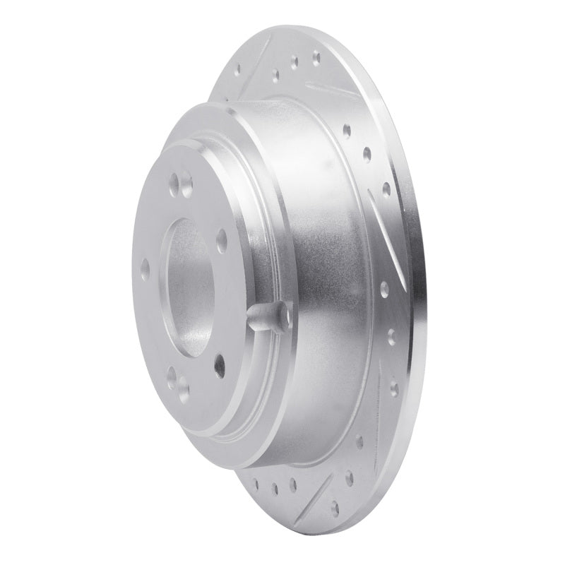 R1 Concepts R1 04-06 Kia AMANTI Rear Left Drilled & Slotted Silver Brake Rotor