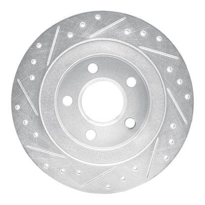 R1 Concepts R1 98-05 Buick Park Avenue Rear Right Drilled & Slotted Silver Brake Rotor