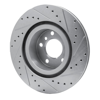 R1 Concepts R1 11-18 BMW X3 Rear Left Drilled & Slotted Silver Brake Rotor