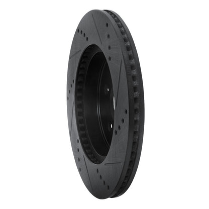 R1 Concepts R1 19-25 Toyota Corolla (US/Canada) Front Left Drilled & Slotted Black Brake Rotor