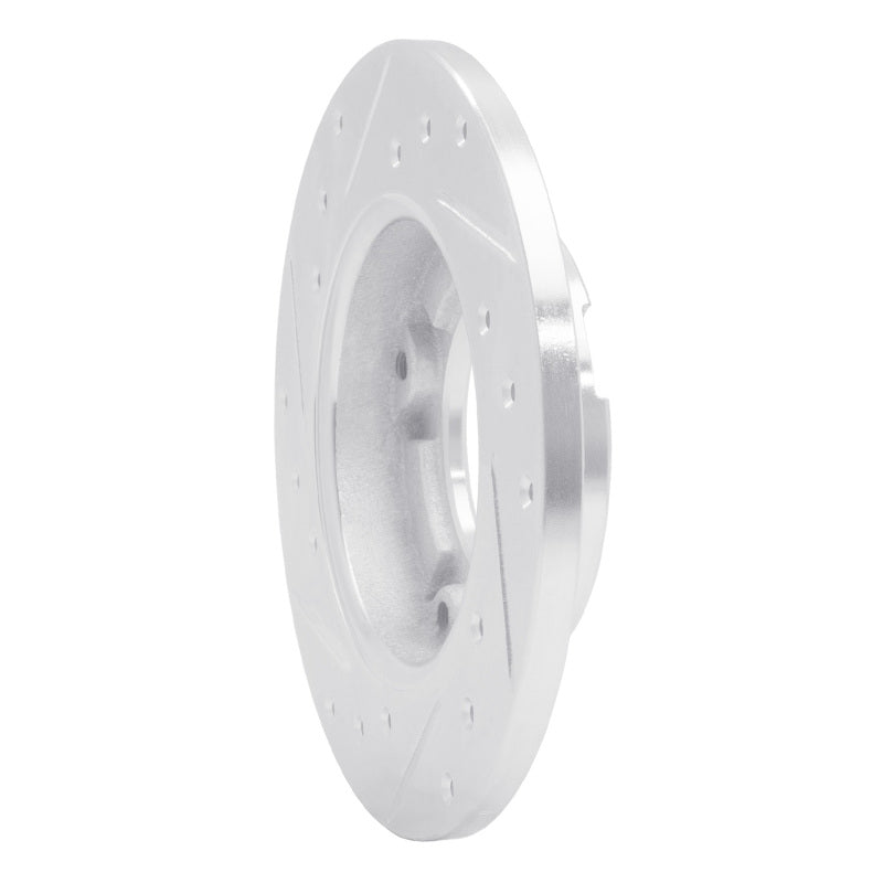 R1 Concepts R1 76-81 Honda Accord Hatchback Front Right Drilled & Slotted Silver Brake Rotor