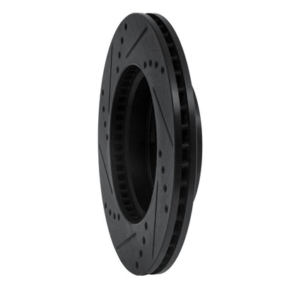 R1 Concepts R1 12-15 Acura ILX Front Right Drilled & Slotted Black Brake Rotor