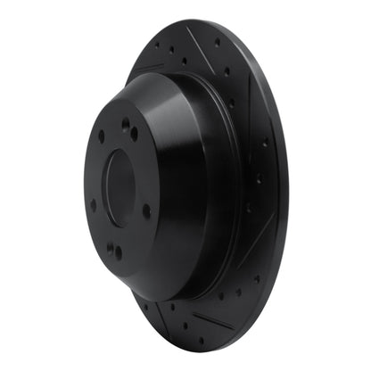 R1 Concepts R1 10-21 Hyundai Santa Fe XL Rear Right Drilled & Slotted Black Brake Rotor