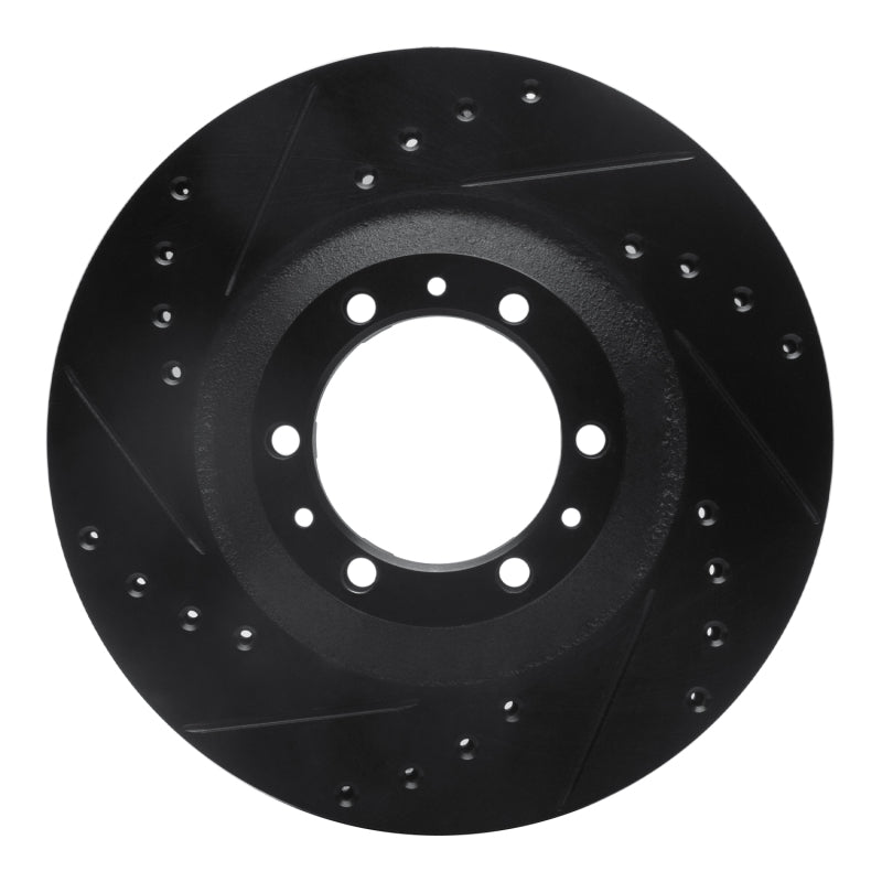 R1 Concepts R1 92-02 Acura SLX Front Left Drilled & Slotted Black Brake Rotor