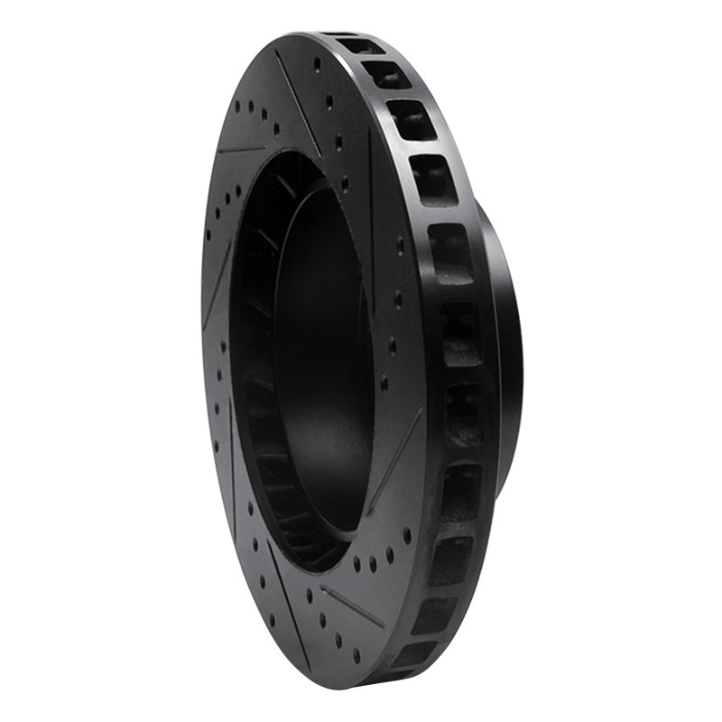 R1 Concepts R1 86-91 Porsche 928 Right Front Drilled & Slotted Black Brake Rotor