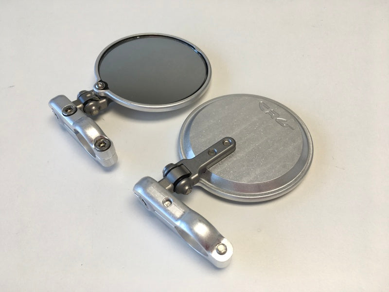 CRG Constructors CRG Hindsight Folding 3 in. Round Bar-End Mirror Left - Silver