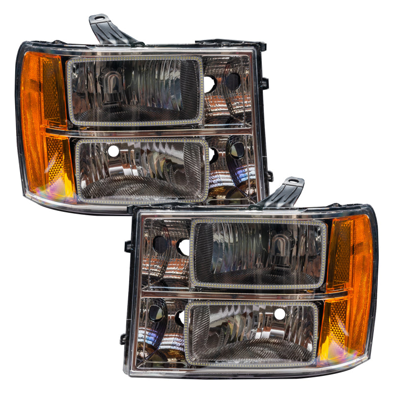 ORACLE Lighting Oracle 07-13 GMC Sierra SMD HL - Square Ring Design - ColorSHIFT w/o Controller