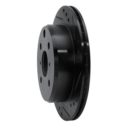 R1 Concepts R1 82-85 Toyota Celica Rear Right Drilled & Slotted Black Brake Rotor