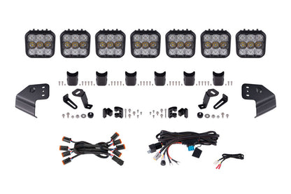 Diode Dynamics Bronco SS5 Pro CrossLink Windshield - White Combo Lightbar Kit