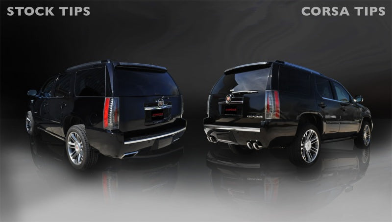 CORSA Performance Corsa 2012-2014 Cadillac Escalade DUB 6.2L V8 Polished Sport Cat-Back Exhaust