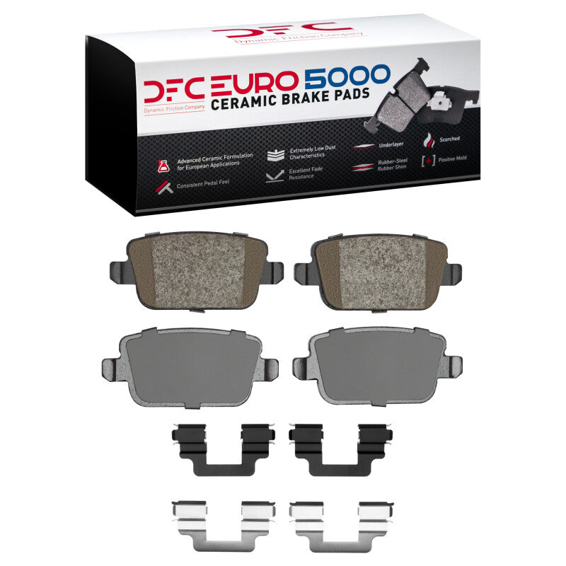 DFC 08-12 Land Rover LR2 Rear Euro 5000 Ceramic Brake Pads and Hardware Kit